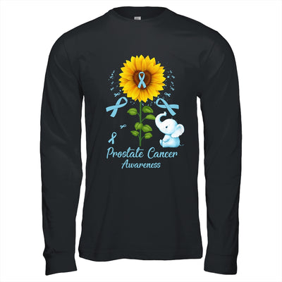 Elephant Light Blue Ribbon Prostate Cancer Awareness Sunflower Shirt & Hoodie | siriusteestore