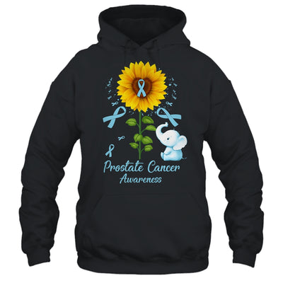 Elephant Light Blue Ribbon Prostate Cancer Awareness Sunflower Shirt & Hoodie | siriusteestore