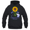 Elephant Periwinkle Ribbon Esophageal Cancer Awareness Sunflower Shirt & Hoodie | siriusteestore