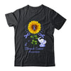 Elephant Periwinkle Ribbon Stomach Cancer Awareness Sunflower Shirt & Hoodie | siriusteestore