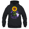 Elephant Purple Ribbon Cystic Fibrosis Awareness Sunflower Shirt & Hoodie | siriusteestore
