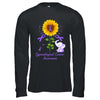 Elephant Purple Ribbon Gynecological Cancer Awareness Sunflower Shirt & Hoodie | siriusteestore