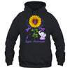 Elephant Purple Ribbon Lupus Awareness Sunflower Shirt & Hoodie | siriusteestore