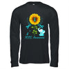 Elephant Teal Ribbon PCOS Awareness Sunflower Shirt & Hoodie | siriusteestore