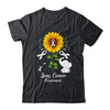 Elephant White Ribbon Lung Cancer Awareness Sunflower Shirt & Hoodie | siriusteestore
