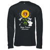 Elephant White Ribbon Lung Cancer Awareness Sunflower Shirt & Hoodie | siriusteestore