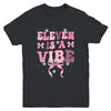 Eleven Is A Vibe Groovy 11th Birthday Girl Coquette Bow Youth Shirt | siriusteestore
