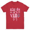Eleven Is A Vibe Groovy 11th Birthday Girl Coquette Bow Youth Shirt | siriusteestore