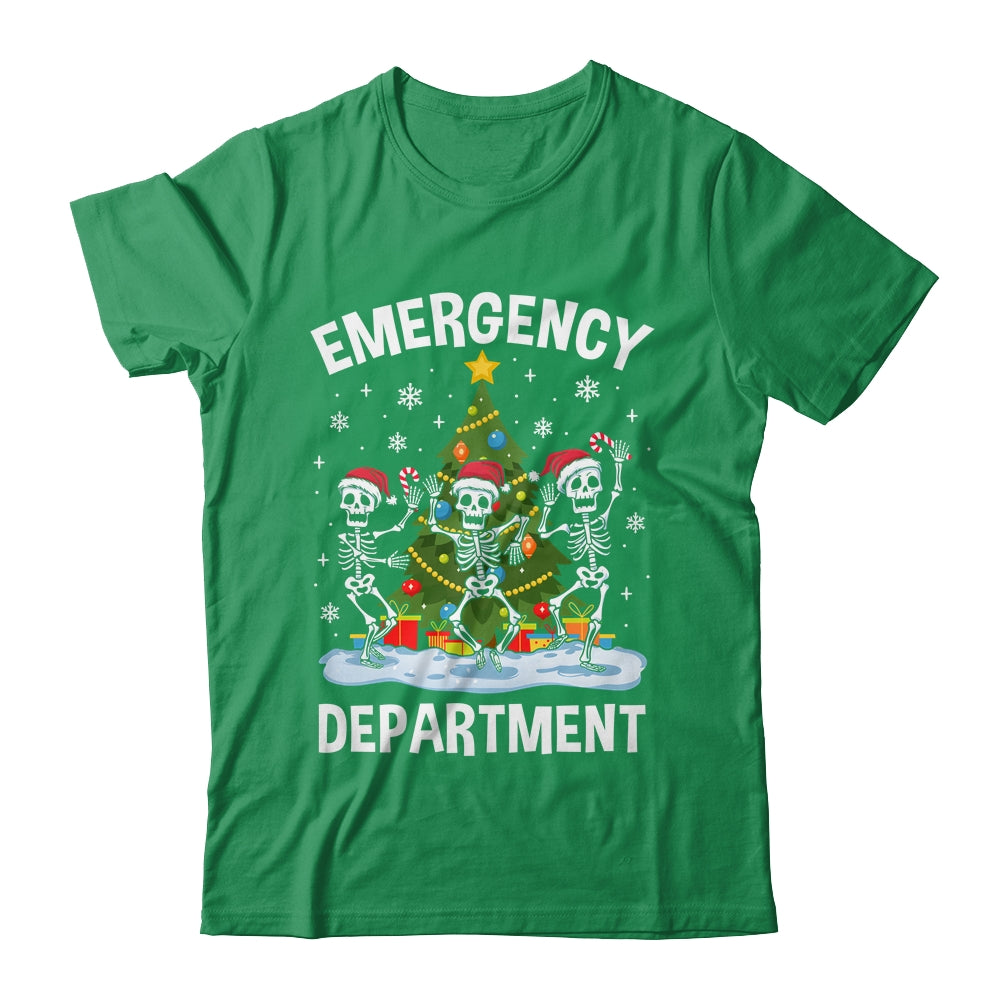 Emergency Department Christmas Holiday Skeleton Nurse ER ED Shirt & Sweatshirt | siriusteestore