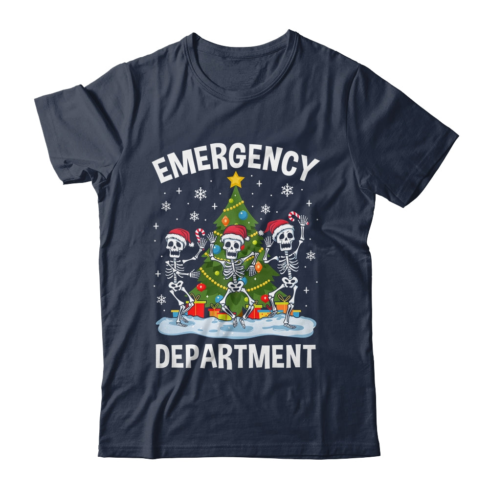 Emergency Department Christmas Holiday Skeleton Nurse ER ED Shirt & Sweatshirt | siriusteestore