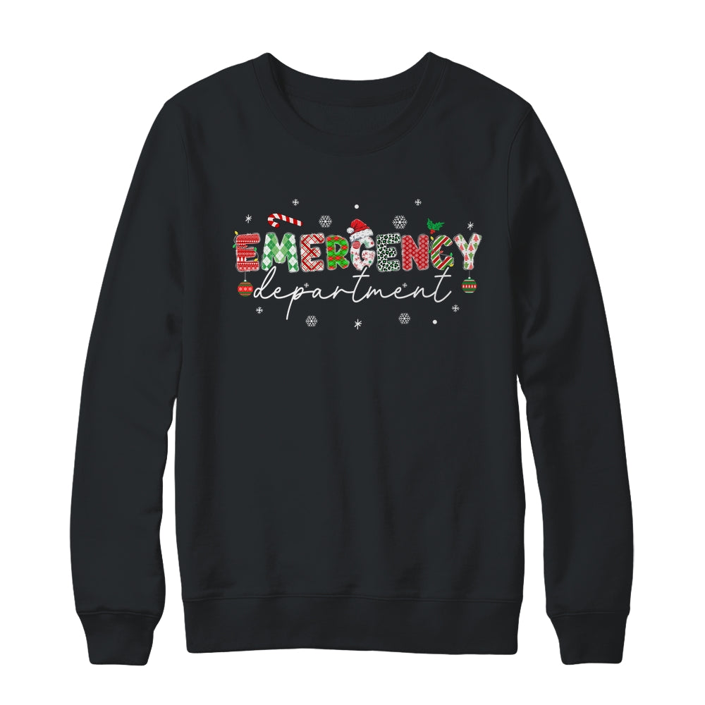 Emergency Department ER Nurse Christmas Emergency Room Shirt & Sweatshirt | siriusteestore