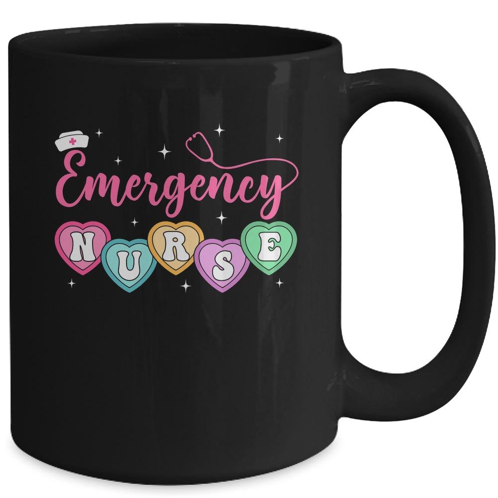 Emergency Department Nurse Hearts ER RN ED Valentines Mug | siriusteestore