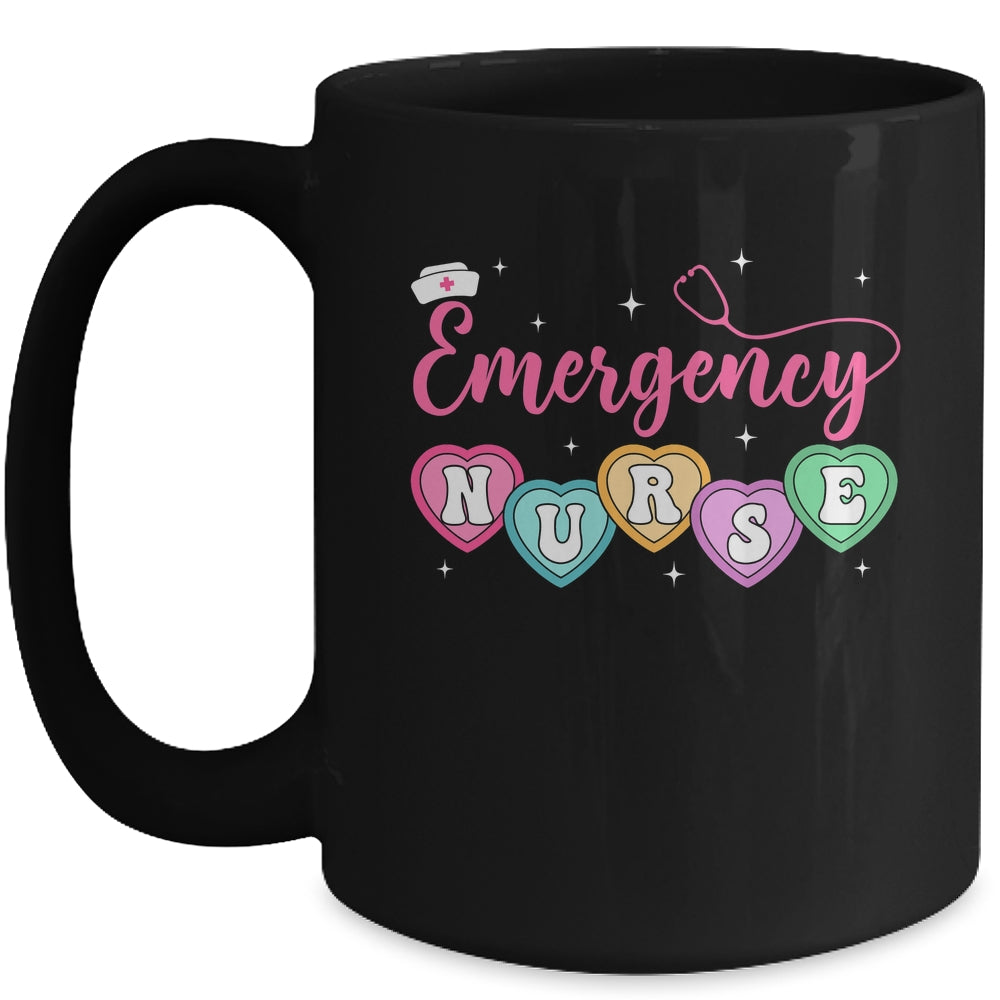 Emergency Department Nurse Hearts ER RN ED Valentines Mug | siriusteestore