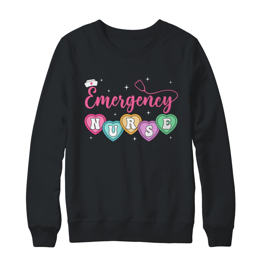 Emergency Department Nurse Hearts ER RN ED Valentines Shirt & Sweatshirt | siriusteestore