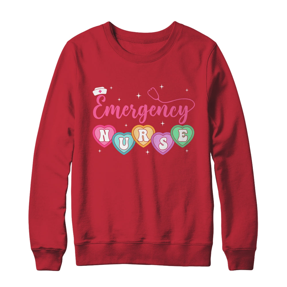 Emergency Department Nurse Hearts ER RN ED Valentines Shirt & Sweatshirt | siriusteestore