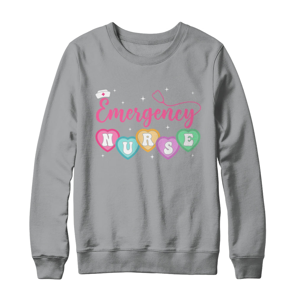 Emergency Department Nurse Hearts ER RN ED Valentines Shirt & Sweatshirt | siriusteestore