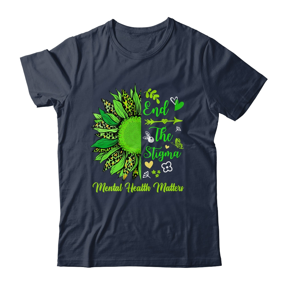 End The Stigma Mental Health Matters Ribbon Awareness Shirt & Hoodie | siriusteestore