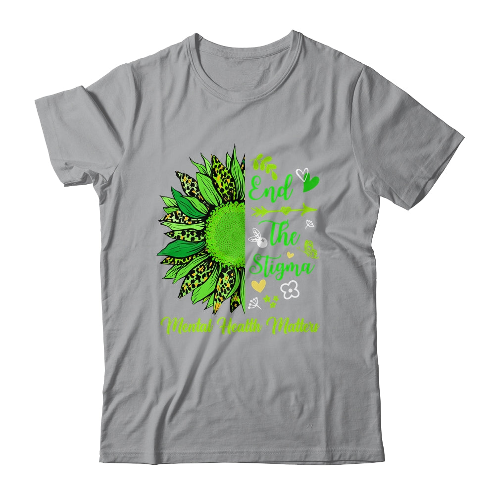 End The Stigma Mental Health Matters Ribbon Awareness Shirt & Hoodie | siriusteestore