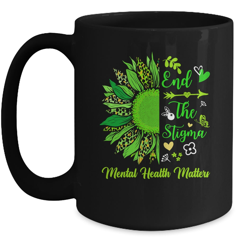 End The Stigma Mental Health Matters Ribbon Awareness Mug | siriusteestore