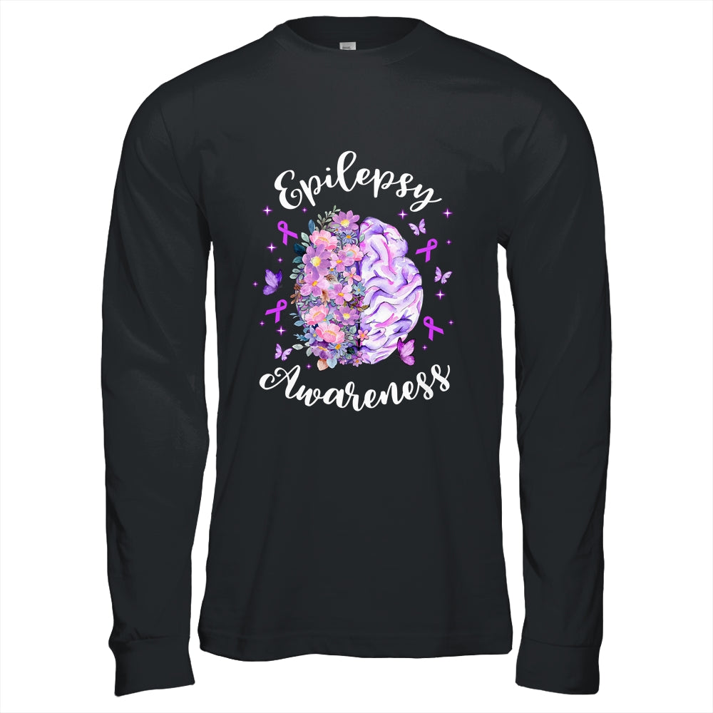 Epilepsy Awareness Month We Wear Purple Brain Flower Shirt & Hoodie | siriusteestore