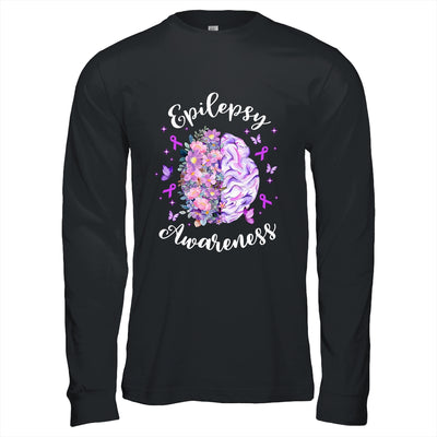 Epilepsy Awareness Month We Wear Purple Brain Flower Shirt & Hoodie | siriusteestore