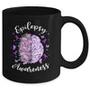 Epilepsy Awareness Month We Wear Purple Brain Flower Mug | siriusteestore