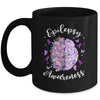 Epilepsy Awareness Month We Wear Purple Brain Flower Mug | siriusteestore