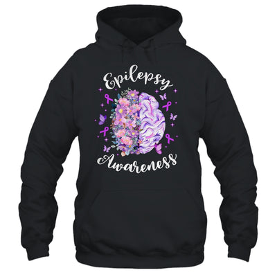 Epilepsy Awareness Month We Wear Purple Brain Flower Shirt & Hoodie | siriusteestore