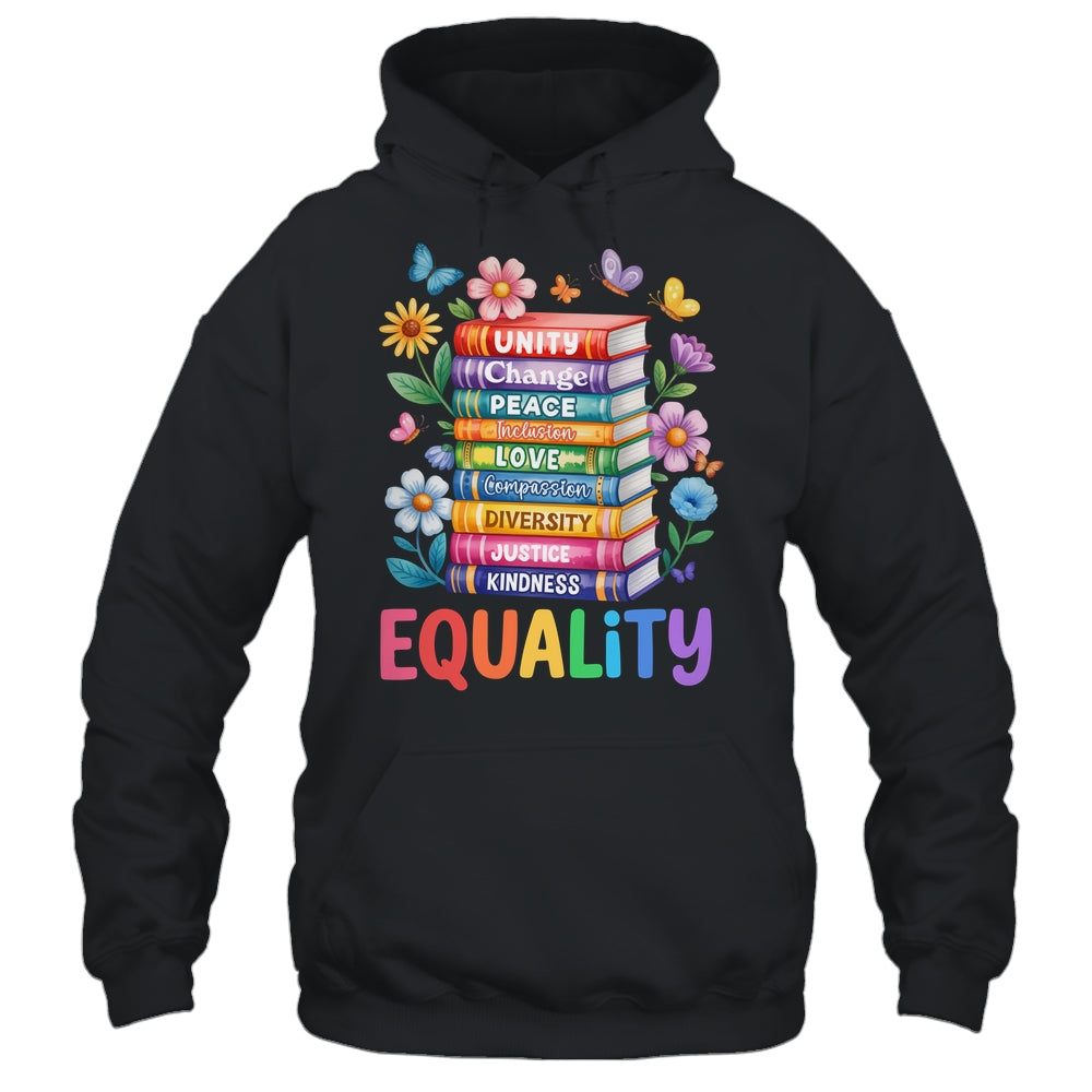 Equality Love Peace And Kindness Book Flowers LGBT Gay Pride Shirt & Tank Top | siriusteestore