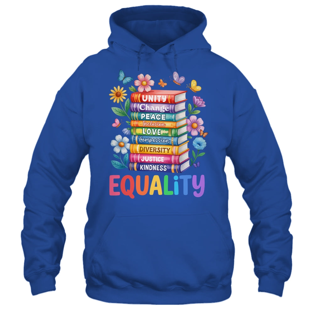 Equality Love Peace And Kindness Book Flowers LGBT Gay Pride Shirt & Tank Top | siriusteestore