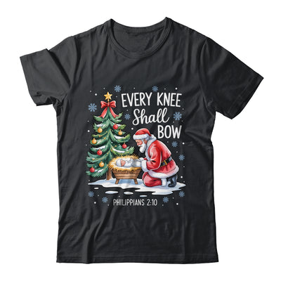 Every Knee Shall Bow Santa Christmas Christian Faith Xmas Shirt & Sweatshirt | siriusteestore