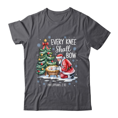 Every Knee Shall Bow Santa Christmas Christian Faith Xmas Shirt & Sweatshirt | siriusteestore