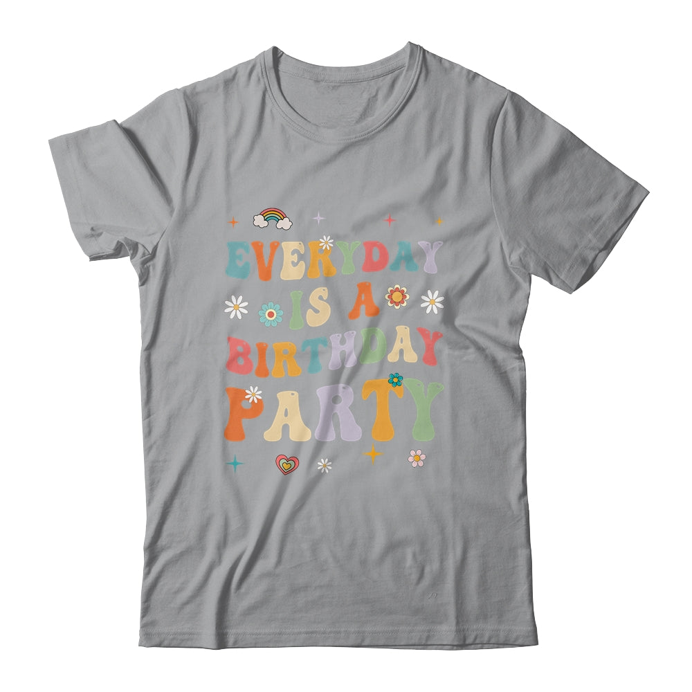 Everyday Is A Birthday Party For Women Girl Groovy Retro Shirt & Tank Top | siriusteestore