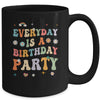 Everyday Is A Birthday Party For Women Girl Groovy Retro Mug | siriusteestore