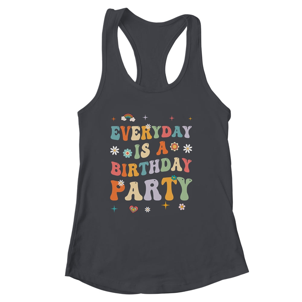 Everyday Is A Birthday Party For Women Girl Groovy Retro Shirt & Tank Top | siriusteestore