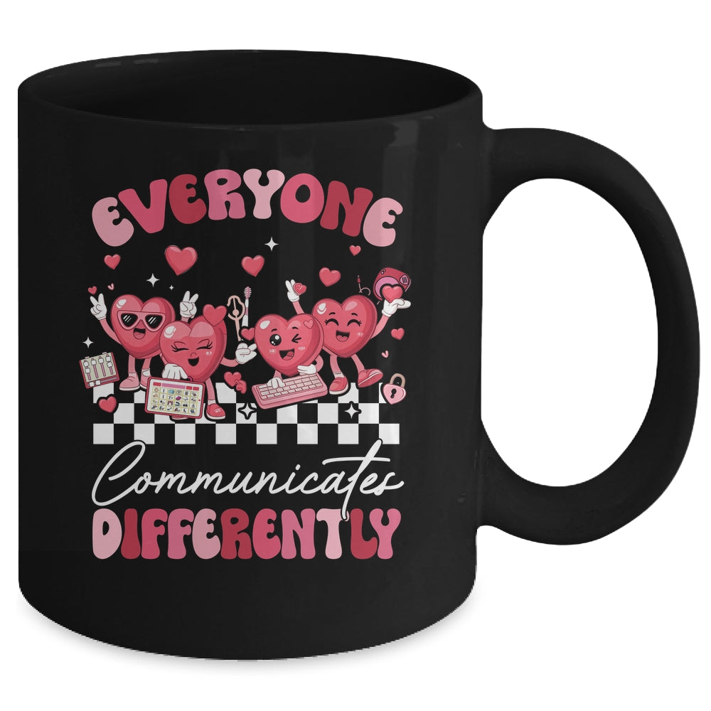 Everyone Communicates Differently Autism Valentines Mug | siriusteestore