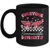 Everyone Communicates Differently Autism Valentines Mug | siriusteestore