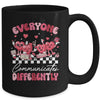 Everyone Communicates Differently Autism Valentines Mug | siriusteestore
