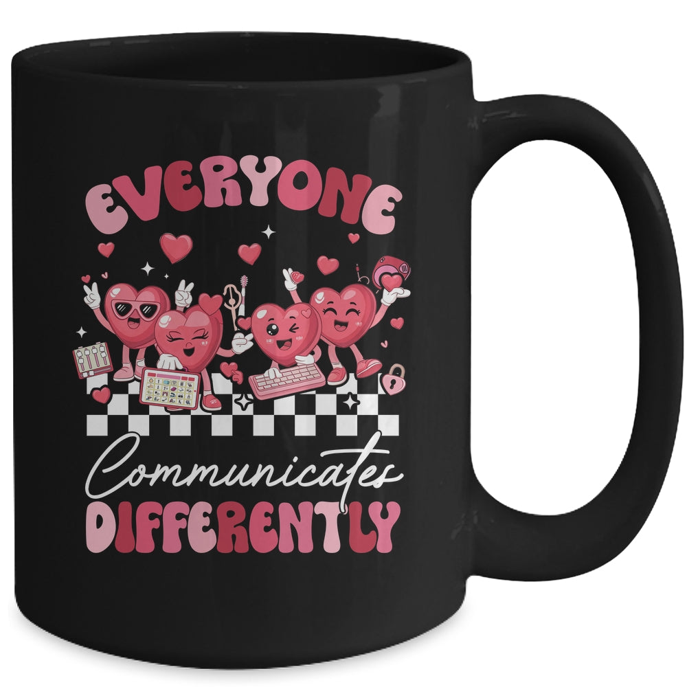 Everyone Communicates Differently Autism Valentines Mug | siriusteestore