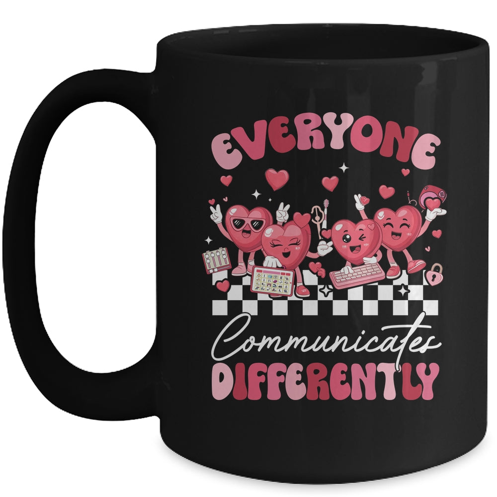 Everyone Communicates Differently Autism Valentines Mug | siriusteestore