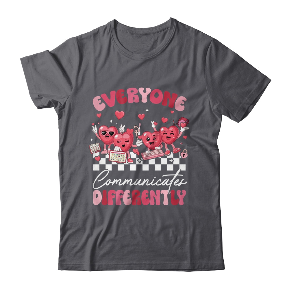 Everyone Communicates Differently Autism Valentines Shirt & Sweatshirt | siriusteestore