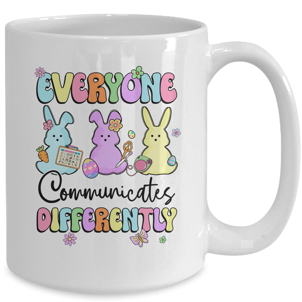 Everyone Communicates Differently Easter Speech Therapy SLP Mug | siriusteestore
