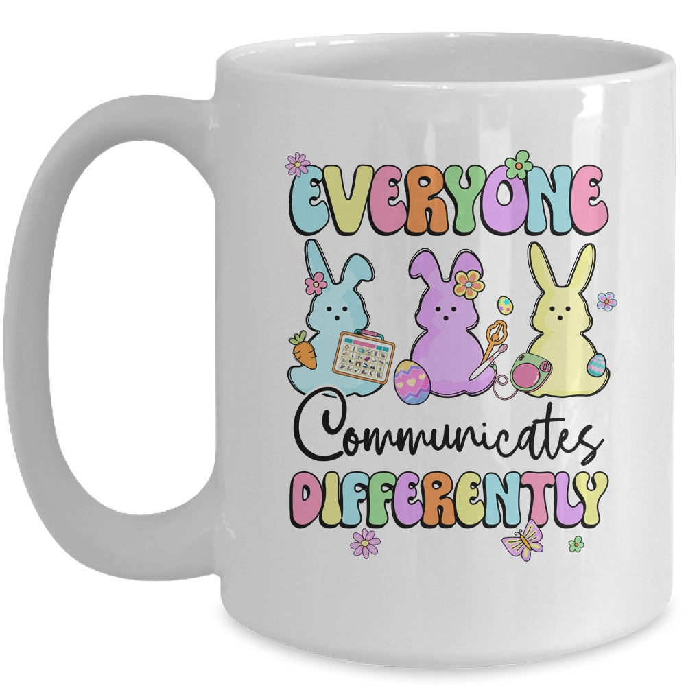 Everyone Communicates Differently Easter Speech Therapy SLP Mug | siriusteestore