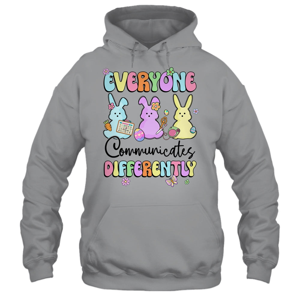 Everyone Communicates Differently Easter Speech Therapy SLP Shirt & Tank Top | siriusteestore