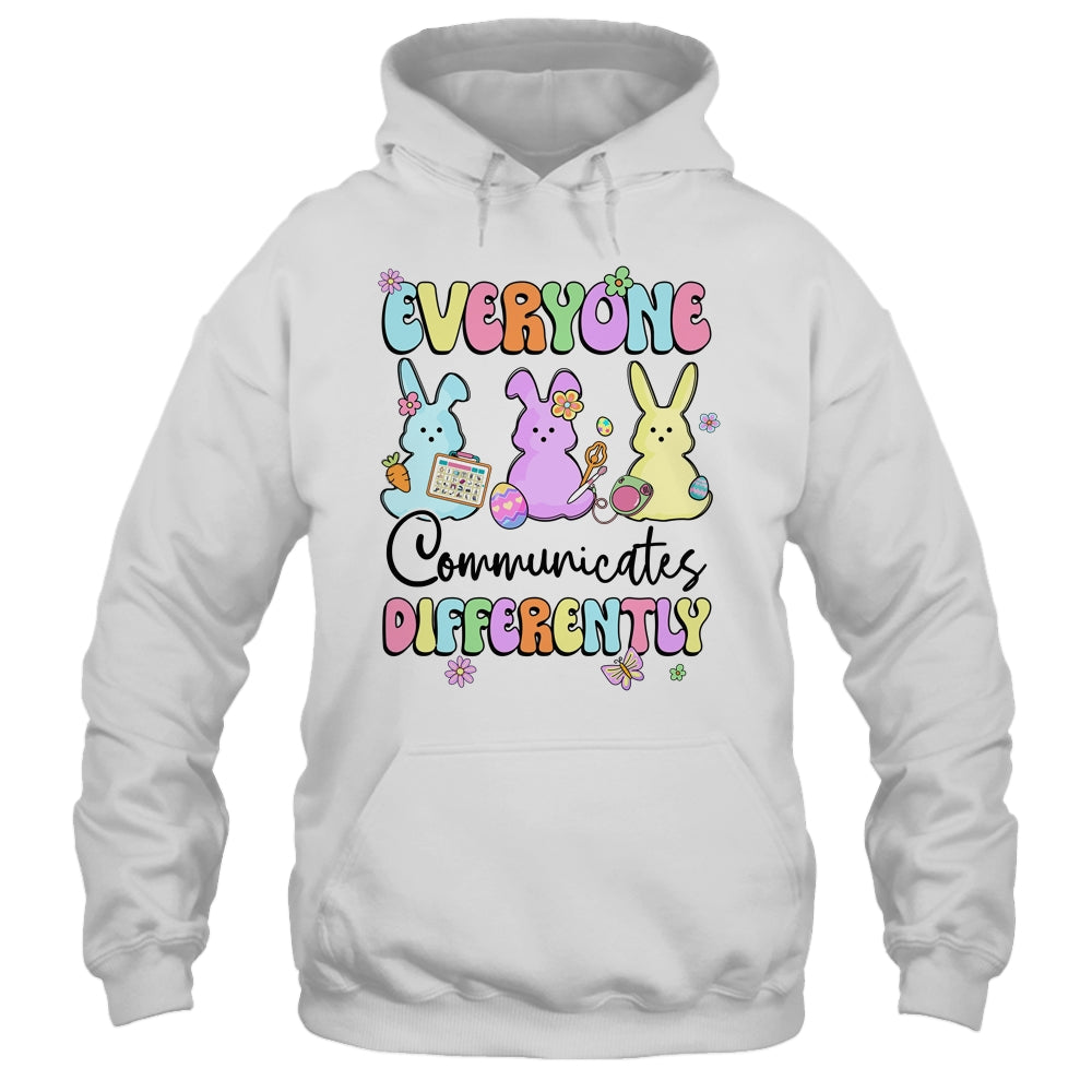 Everyone Communicates Differently Easter Speech Therapy SLP Shirt & Tank Top | siriusteestore
