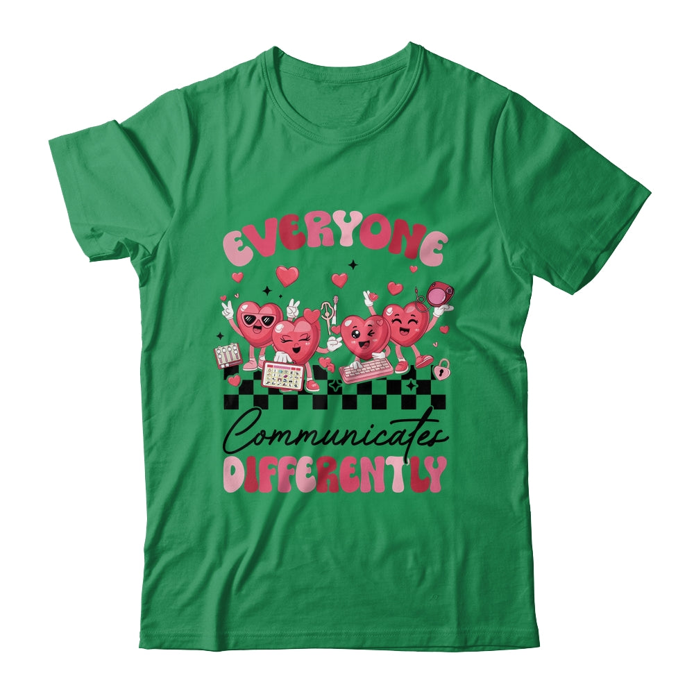 Everyone Communicates Differently Valentine's SPED Teachers Shirt & Sweatshirt | siriusteestore