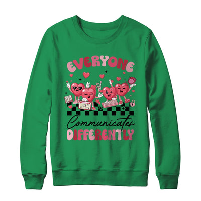 Everyone Communicates Differently Valentine's SPED Teachers Shirt & Sweatshirt | siriusteestore