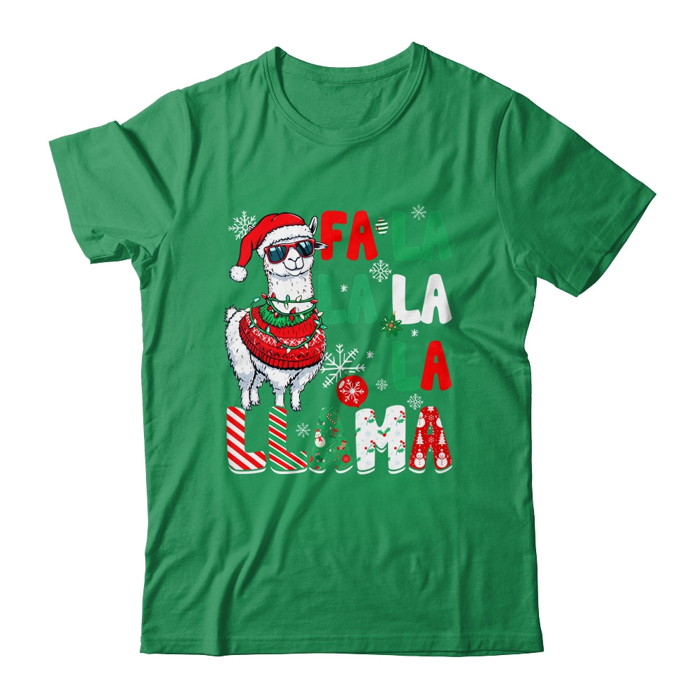 Fa La La Llama Funny Llama Christmas Animal Lover Men Women Shirt & Sweatshirt | siriusteestore