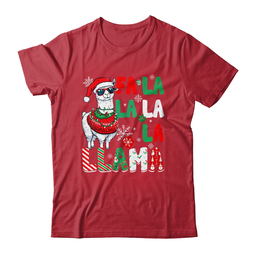 Fa La La Llama Funny Llama Christmas Animal Lover Men Women Shirt & Sweatshirt | siriusteestore