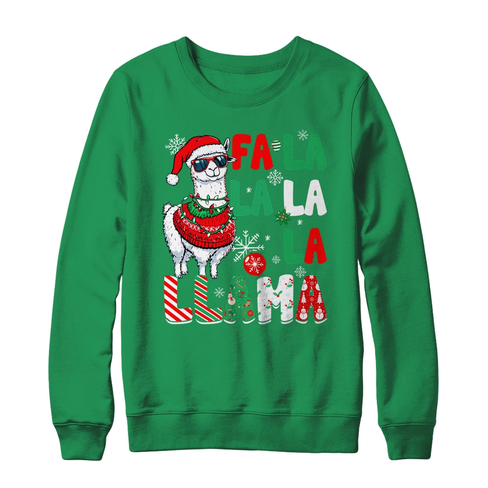 Fa La La Llama Funny Llama Christmas Animal Lover Men Women Shirt & Sweatshirt | siriusteestore